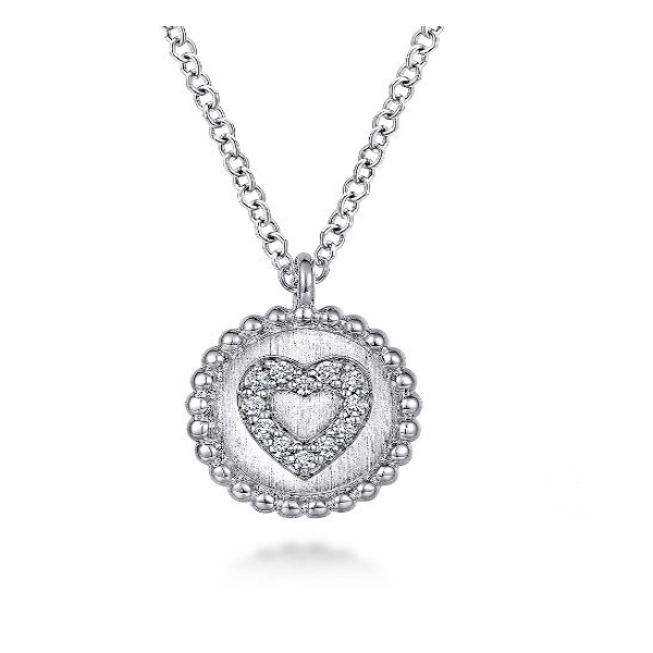 Sterling Silver Bujukan Diamond Heart Necklace
